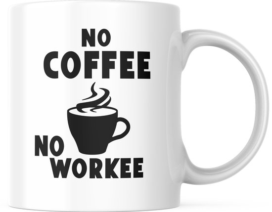 Mug humoristique avec texte : No de café, No de travailleur | Citation  drôle |... | bol.com