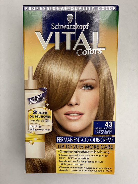 Schwarzkopf Vital Colors - 43 Natural Blonde - Teinture pour cheveux | bol
