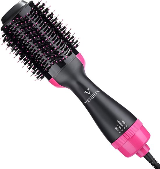 Brosse sèche-cheveux Veneux® 3 en 1 - Brosse à boucler - Sèche-cheveux - Sèche-cheveux - 3 positions