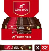 Tablettes de chocolat Côte d'Or noisettes entières noires - 32 x 45 grammes