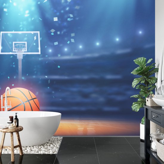 Papier peint photo Basketbal dans le stade - Papier peint non tissé - 368 x 254 cm