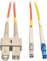 Tripp Lite LC - SC, m-m, 3m Glasvezel kabel Orange,Grey,Yellow