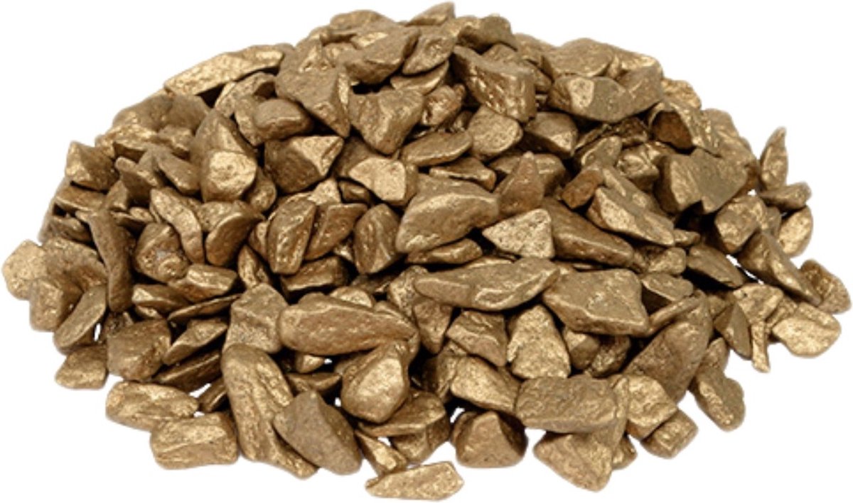 Decoratie steentjes - GOUD - Granulaat - Decoratie grind - Gekleurde steentjes decoratie - Decoratief - Bonsai - GOUD - 1 KILO