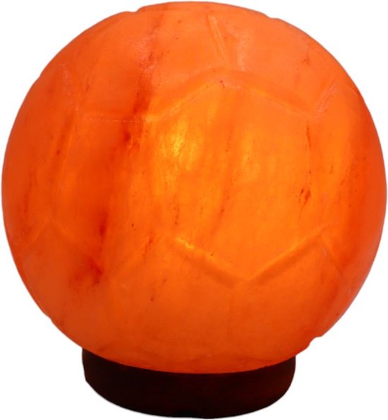 Zoutlamp nachtlampje - Himalaya Zout - Voetbal Lamp - 15x15x20 CM - 4KG - Football - Tafellampen