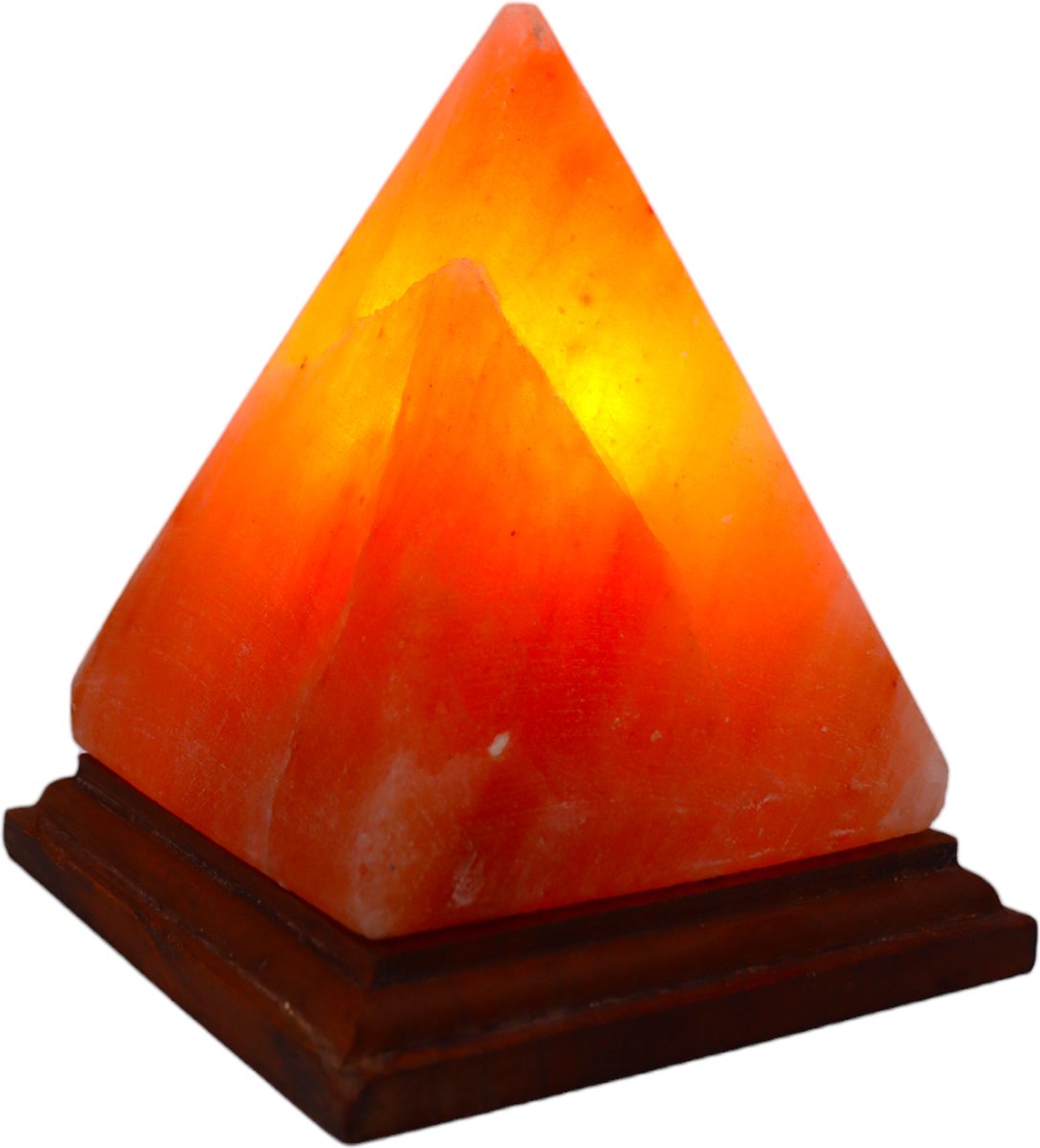 Lampe de sel de l'Himalaya rose Pyramide 20cm 3kg