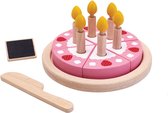 PlanToys Houten Speelgoed Verjaardagstaart set