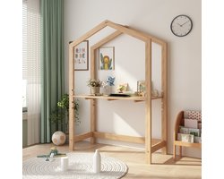 Kinderbureau Suså 160x110x50 cm verstelbaar houtkleurig