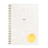 Lannoo Graphics - Diary Planner 2024 - Agenda Planner 2024 - Wire-O - ALLURE - Circle - 7d/1p & Notes - 4Talig - A5