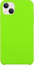 Mobigear Hoesje geschikt voor Apple iPhone 15 Plus Siliconen Telefoonhoesje | Mobigear Rubber Touch Backcover | iPhone 15 Plus Case | Back Cover - Lime