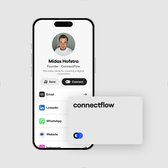 ConnectFlow - Carte de visite numérique - NFC & QR - Partager et recevoir des données - Standard Card White