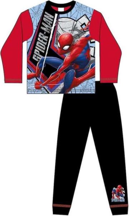Spiderman pyjama - rood / zwart - Marvel Spider-Man pyama - maat 110/116