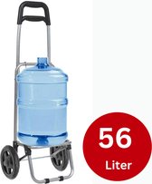 Bol.com Boodschappen Trolley - Traveleo - Boodschappen tas met wielen - 56 Liter! - XL - Ergonomisch handvat - Blauw aanbieding