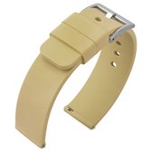 Bracelet de montre en caoutchouc silicone beige 18 mm