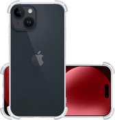 Hoes Geschikt voor iPhone 15 Hoesje Siliconen Cover Shock Proof Back Case Shockproof Hoes - Transparant