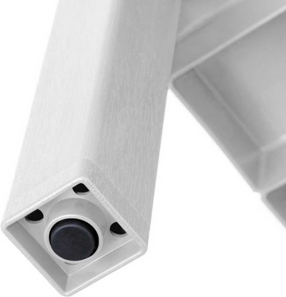 Wit Plastic Hoekrek 4 Laags Opbergrek - Staand Rek Met 4 Etages Voor In De Badkamer Extra Opbergruimte Badkamer