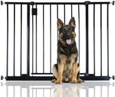 Bettacare Barrière de couloir Extra large pour chien, 97 cm - 103 cm, Zwart, clôture pour Animaux domestiques à montage sous pression, barrière de sécurité pour chiots dans les couloirs et les zones larges, installation facile