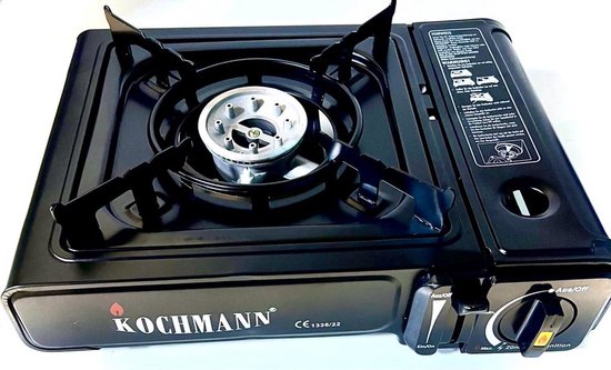 Kochmann Trasnportabler Gaskocher Camping - Draagbaar Gasvuur Met 8 kookstel gasflessen van Kochmann — afbeelding 4
