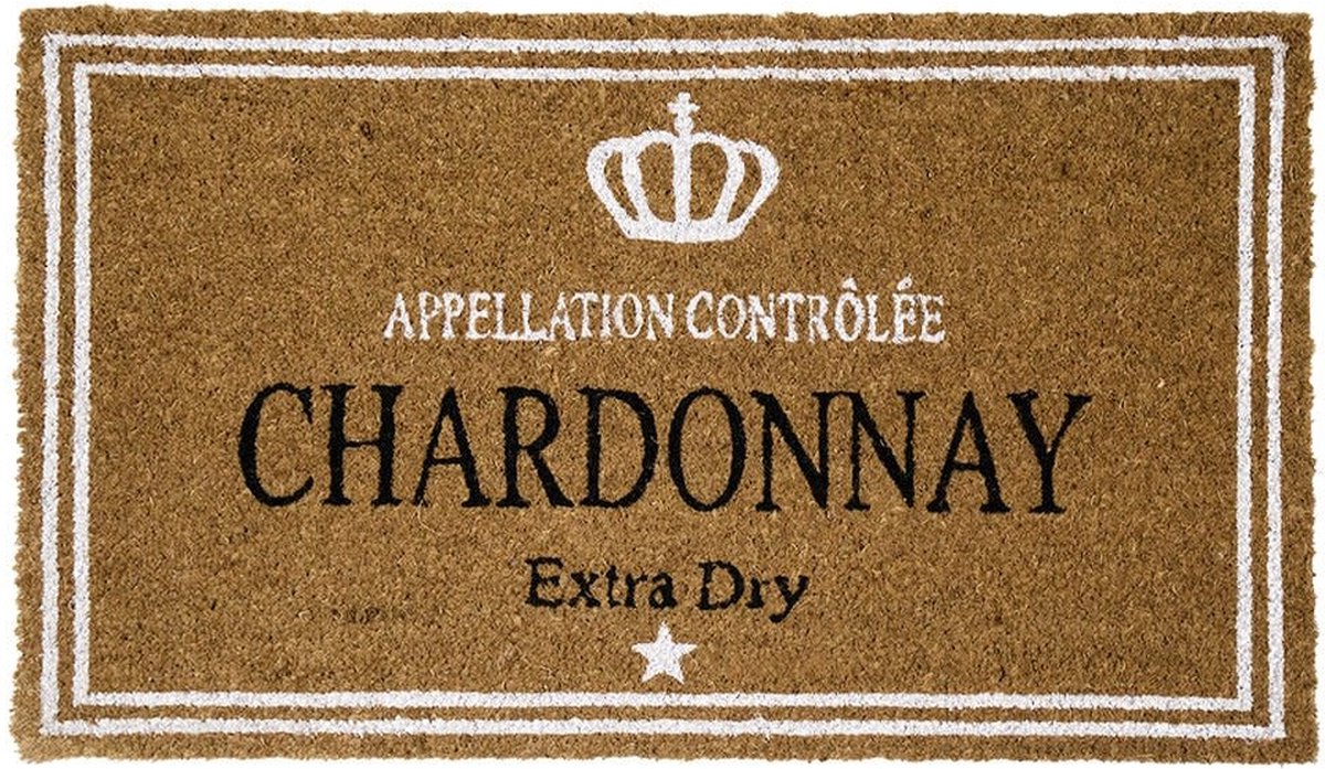 Mars & More Kokos Deurmat Wijn Chardonnay - 75x45x2 cm