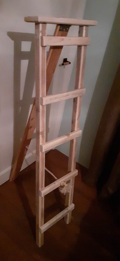 Decoratieve Ladder - Handgemaakt - Sloophout - 130 hoog
