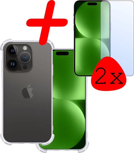 Coque iPhone 15 Pro Max + 2x [Verre Trempé Protection écran