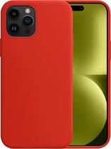 Hoesje Geschikt voor iPhone 15 Pro Hoesje Siliconen Case - Hoes Geschikt voor iPhone 15 Pro Hoes Siliconen - Rood