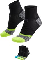 Xtreme - Hardloop sokken - Unisex - Multi zwart - 35/38 - 3-Paar - Sportsokken