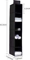 Étagère suspendue, armoire, organisateur, Oxford Closet, organisateur, armoire, étagère suspendue, 6 sacs de rangement pour chaussures et lingerie chambre (blanc, 20 x 30 x 110 cm)