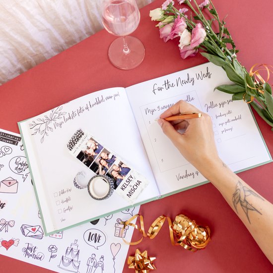 Gastenboek Instax Polaroid zonder vragen (met jullie namen & datum
