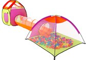 Tente Springos - Tunnel inclus - Tente Pop-up - Jouets - Tente de jeu