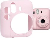 YONO Siliconen Hoesje geschikt voor Fujifilm Instax Mini 12 - Skin Case - Bloesem Roze