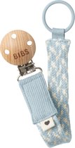 BIBS Pacifier Braid (speenkoord) - Baby blue/Ivory