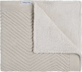 Baby's Only Couverture pour berceau Grace teddy - Couverture Bébé en coton et acrylique - Motif à chevrons - Couverture d'automne et d'hiver - 2,4 TOG - 70 x 95 cm - Lin chaud