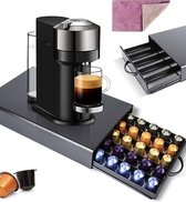 Capsulehouder, koffiecapsulehouder, lade voor 45 capsules, koffiemachinestandaard, organizer, met 1 microvezeldoek
