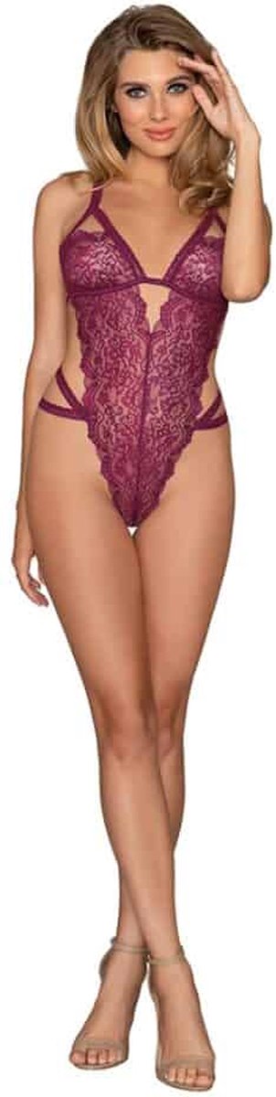 Dreamgirl (All) Teddy met Bandjes en Kant - One Size mulberry O/S