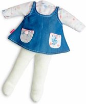 Berjuan Vêtements de poupée Robe Filles 38 Cm Pe Blauw/ blanc