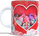 Koffie beker - thee mok gnomes- kabouters - liefde - 3d - love