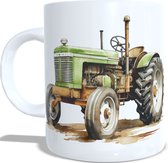 Koffie beker - thee mok - tractor - boer - boerderij Tekst I don`t snore