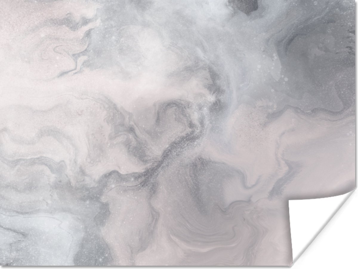 Poster Wolken - Abstract - Verf - 40x30 cm