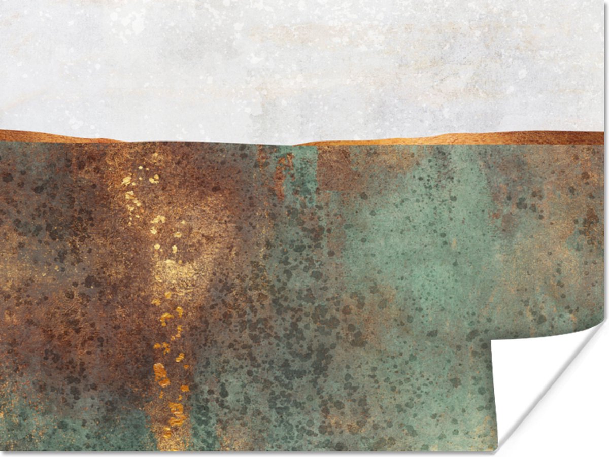 Poster Abstract - Luxe - Goud - 80x60 cm
