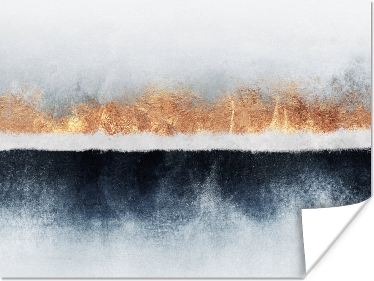 Poster Goud - Abstract - Design - 80x60 cm