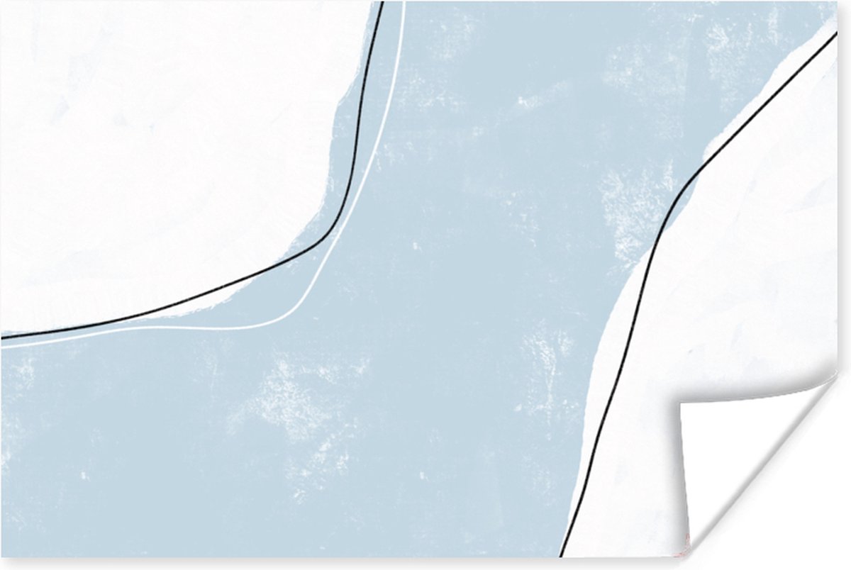 Poster Blauw - Minimalisme - Abstract - 90x60 cm