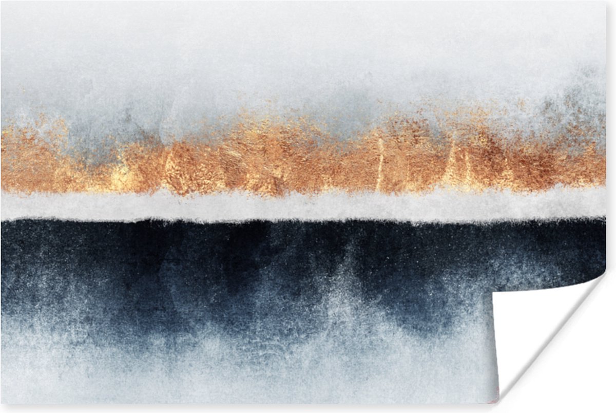Poster Goud - Abstract - Design - 60x40 cm