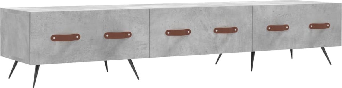 vidaXL - Tv-meubel - 150x36x30 - cm - bewerkt - hout - betongrijs