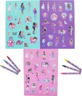 Blueprint Barbie sticker en stempelset