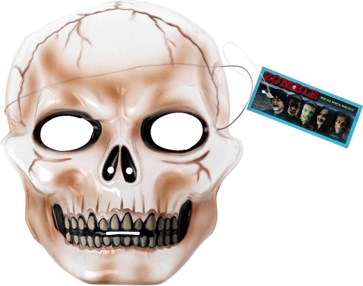 PXP Transparent Skull Mask - Griezelig plastic masker