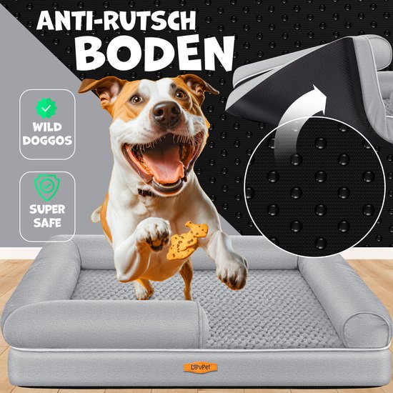 LOVPET Hondenmand Orthopedisch Hondenbed Hondenkusse Relax Inclusief Kom 3x Kauwbotten Hondenbank Voor Kleine Middelgrote Grote Honden Hoes Afneembaar En Wasbaar M 91 X 71 X 25 Cm Grijs 1078551666 LOVPET Hondenmand Orthopedisch Hondenbed Hondenkusse Relax Inclusief Kom 3x Kauwbotten Hondenbank Voor Kleine Middelgrote Grote Honden Hoes Afneembaar En Wasbaar M 91 X 71 X 25 Cm Grijs 1078551666