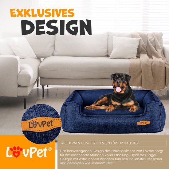 Lovpet® Hondenbed, hondenkussen, hondenmand Chiller, inclusief voerbak