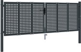 vidaXL - Poort - 300x125 - cm - staal - antracietkleurig