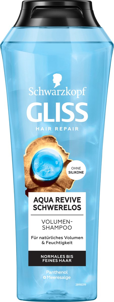 Schwarzkopf GLISS Shampoo Volumen Aqua Revive gewichtloos, 250 ml