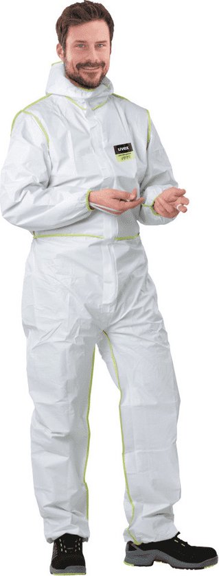 Combinaison jetable résistante aux produits chimiques Uvex 9877, type 5/6, catégorie III - 5 pièces 3XL